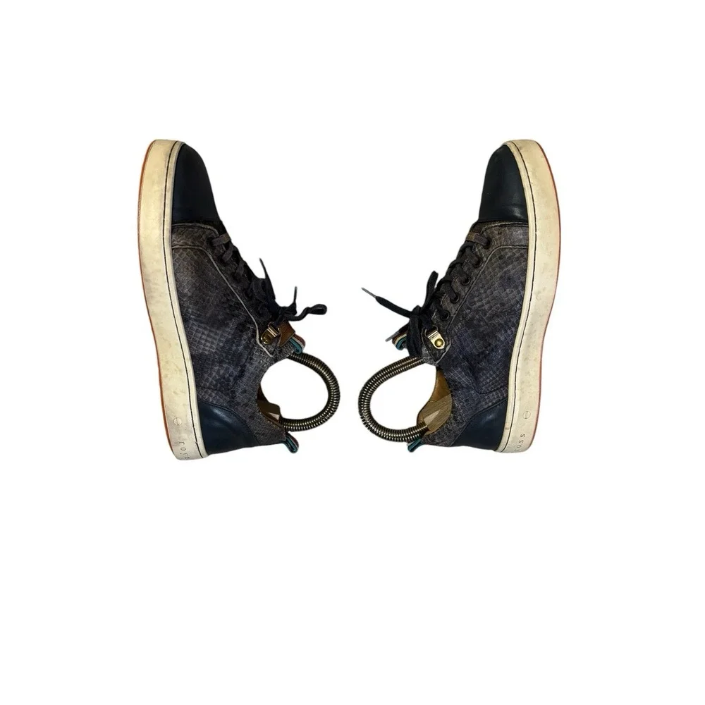 Royal Albartross The Sahara Sneaker Navy Blue‎ Size 7 Snake Print Leather